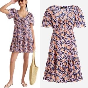 J.Crew Button-front cotton voile beach mini dress Sz Small